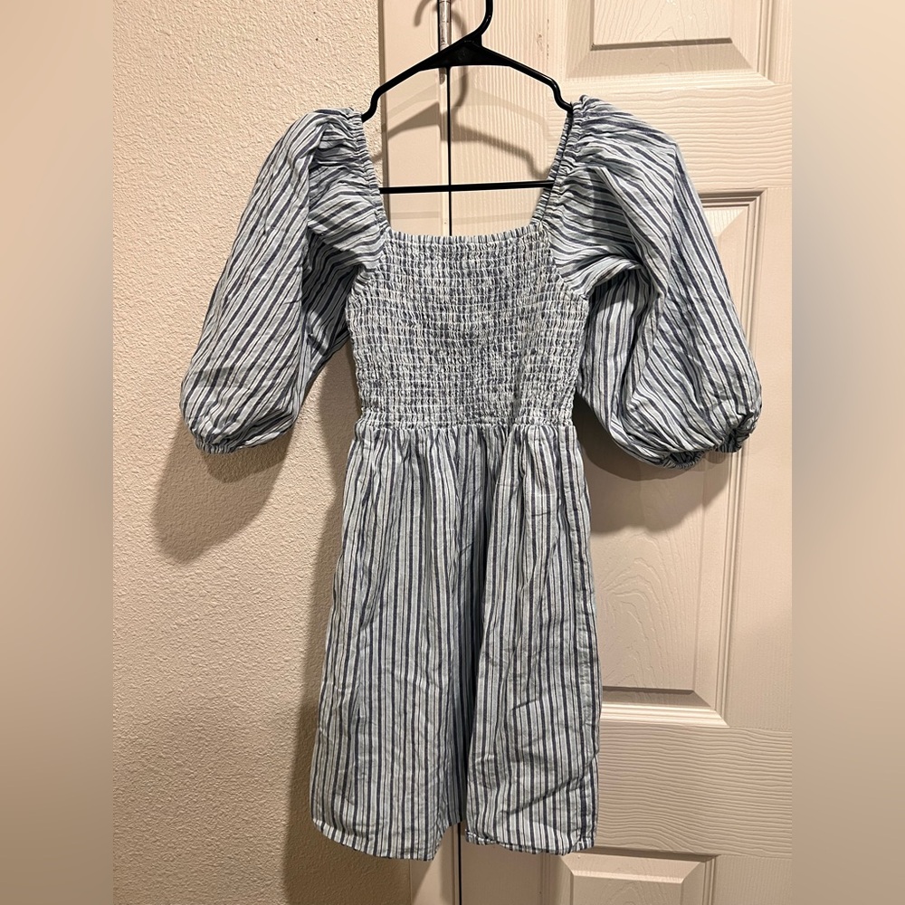 Billabong Blue and White Textured Dress